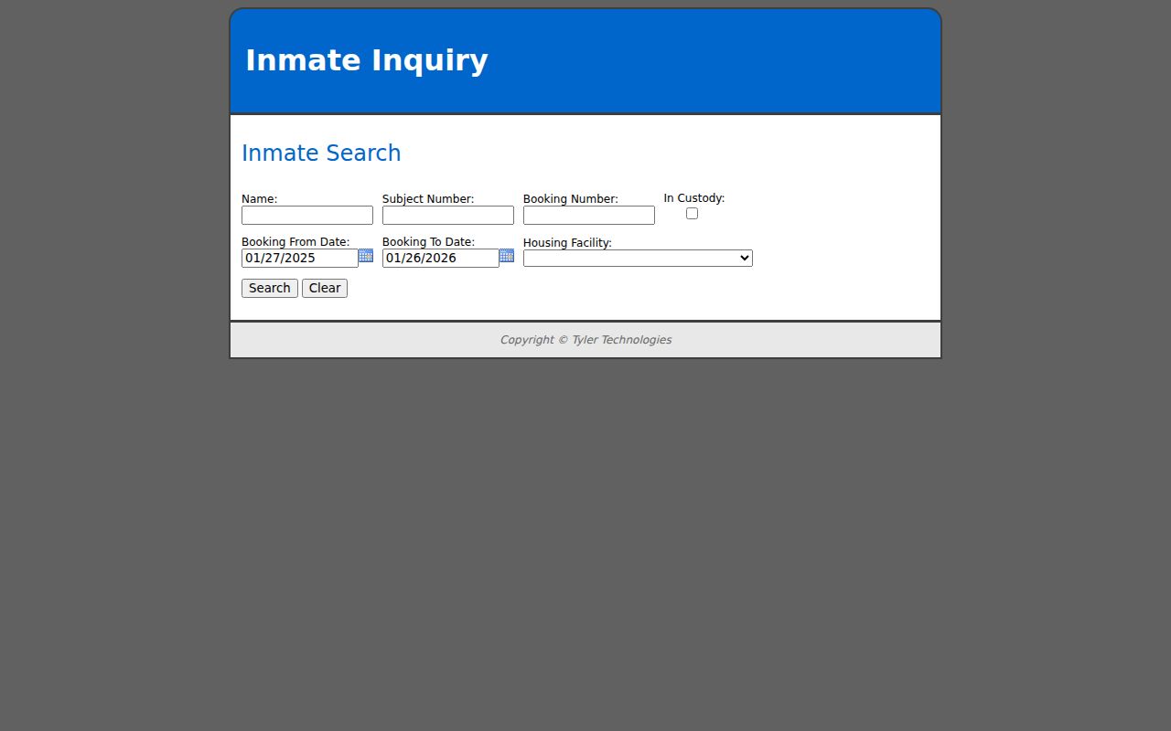Jefferson County Sheriff inmate search portal for Birmingham area inmates